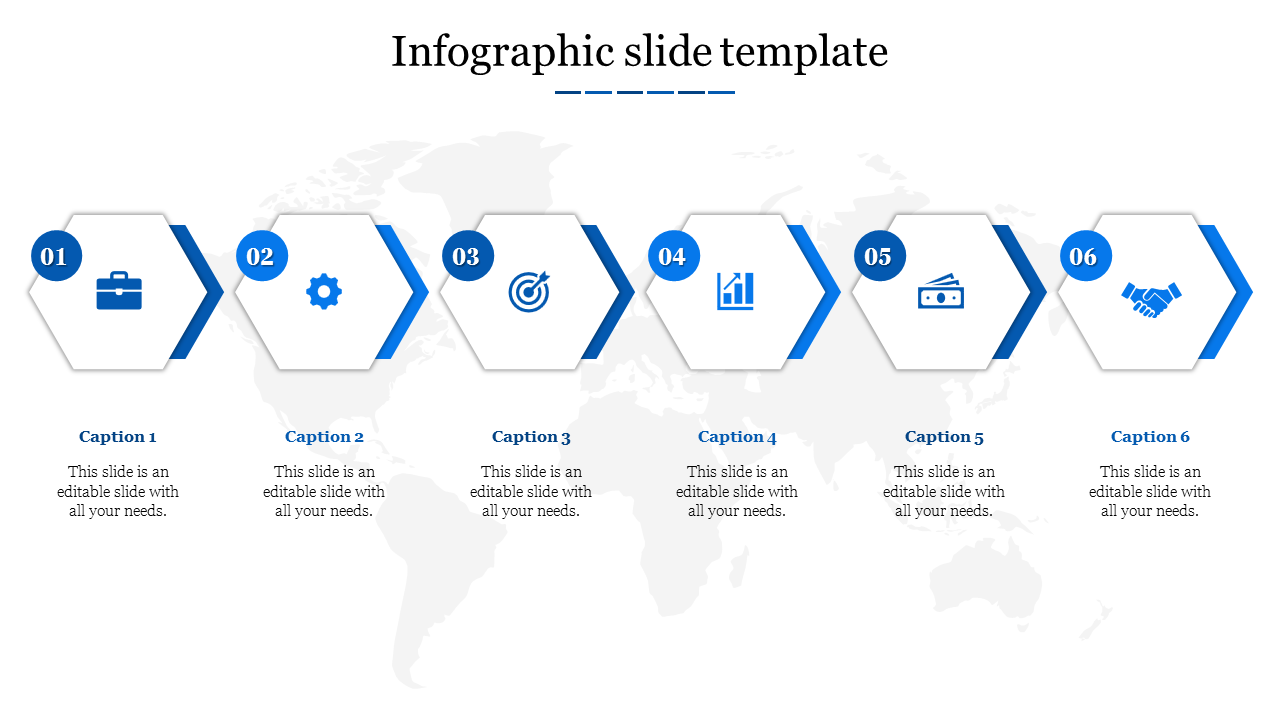 infographic slide template-Blue